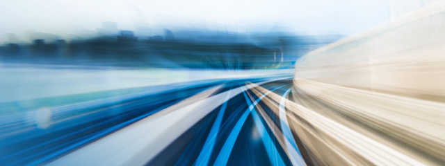 Speed blur on road