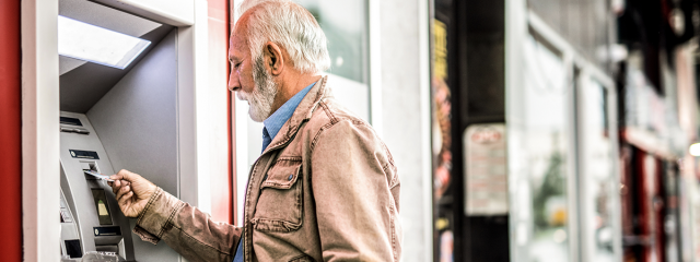 Man at an ATM
