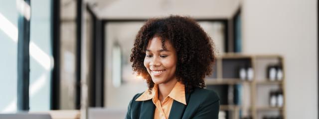 Small business owner making payments