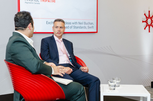Neil Buchan and Anshul Tripathi on the Idea Exchange stage at The 2025 SUMMIT